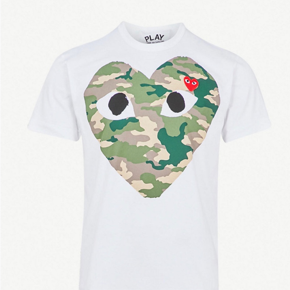 Comme des garcons play camo shirt